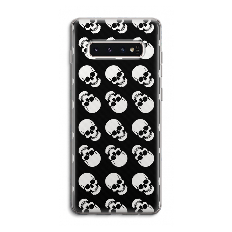 Musketon Skulls: Samsung Galaxy S10 4G Transparant Hoesje