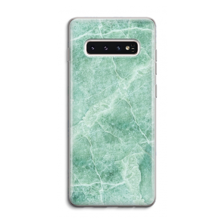 Groen marmer: Samsung Galaxy S10 4G Transparant Hoesje