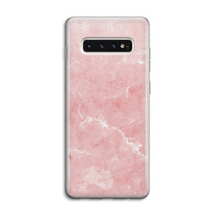 Roze marmer: Samsung Galaxy S10 4G Transparant Hoesje