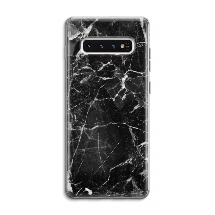 Zwart Marmer 2: Samsung Galaxy S10 4G Transparant Hoesje