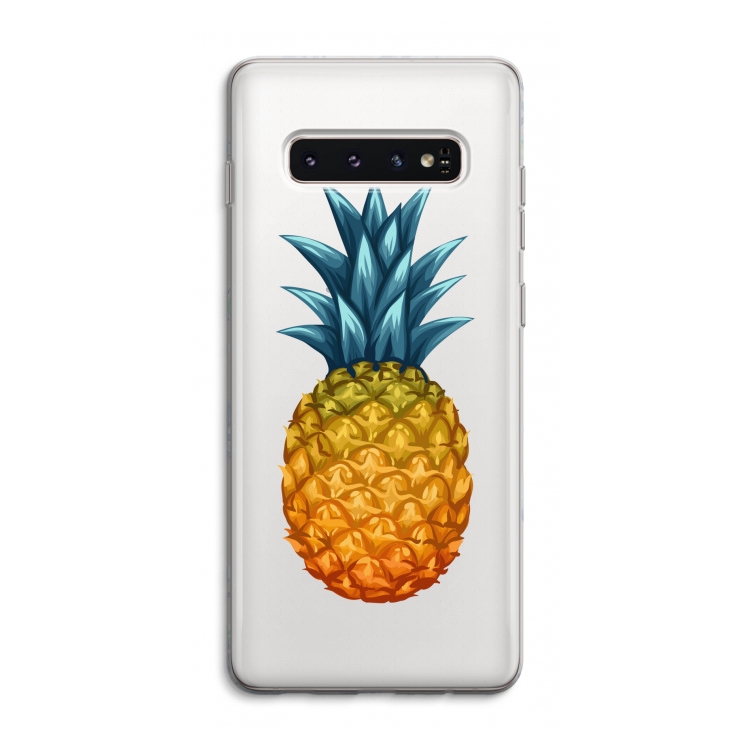 Grote ananas: Samsung Galaxy S10 4G Transparant Hoesje