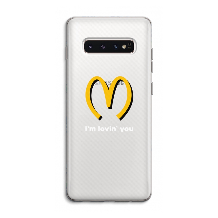 I'm lovin' you: Samsung Galaxy S10 4G Transparant Hoesje