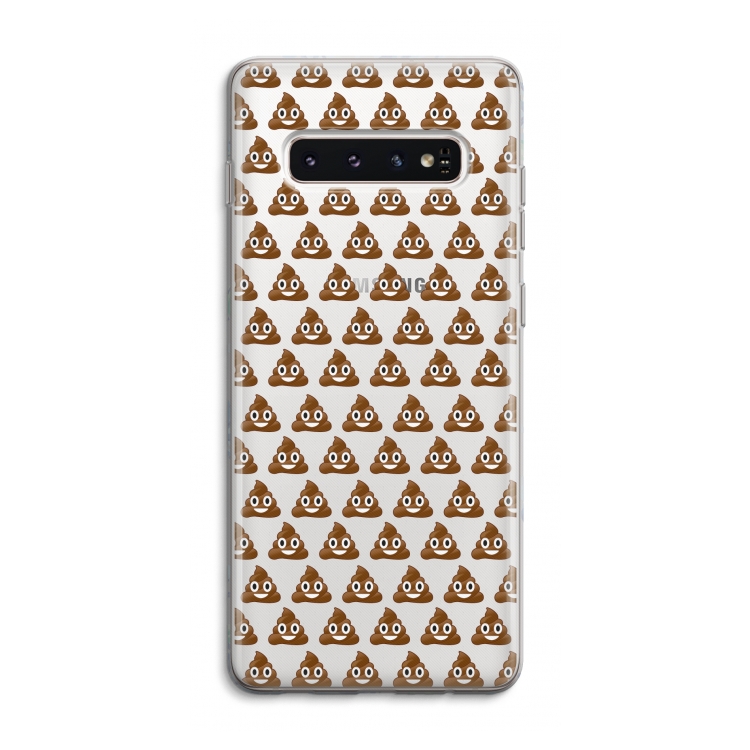 Poop emoji: Samsung Galaxy S10 4G Transparant Hoesje
