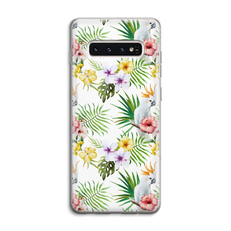 Gele kuif: Samsung Galaxy S10 4G Transparant Hoesje