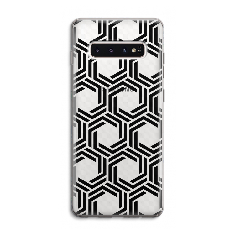 Geometrisch patroon: Samsung Galaxy S10 4G Transparant Hoesje