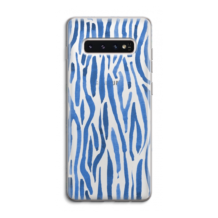 Blauwe nerven: Samsung Galaxy S10 4G Transparant Hoesje