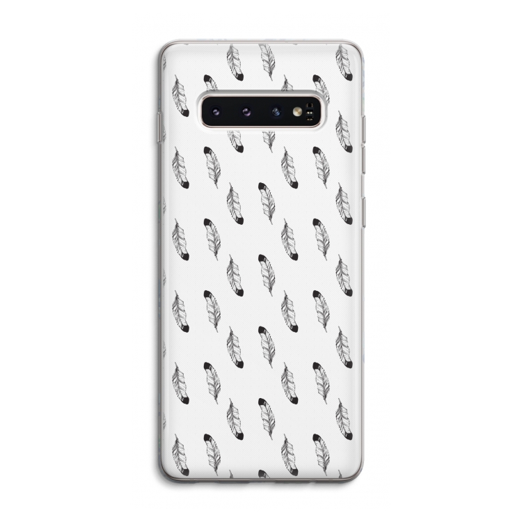 Pluimen: Samsung Galaxy S10 4G Transparant Hoesje