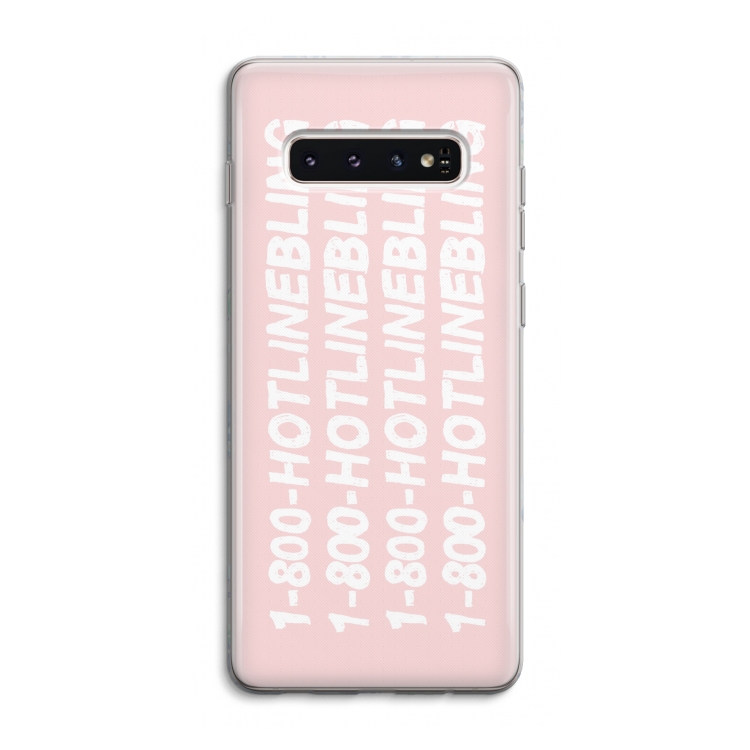 Hotline bling pink: Samsung Galaxy S10 4G Transparant Hoesje