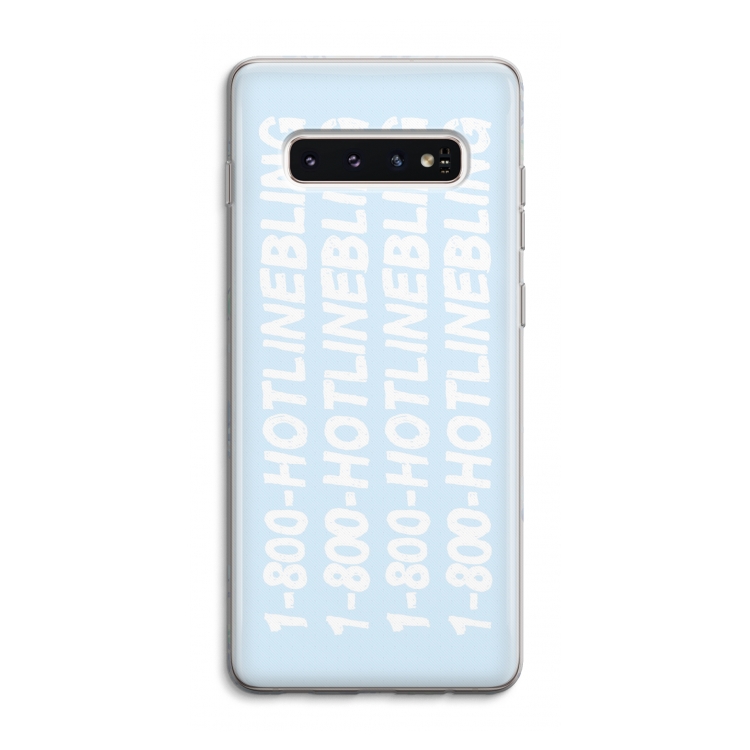 Hotline bling blue: Samsung Galaxy S10 4G Transparant Hoesje