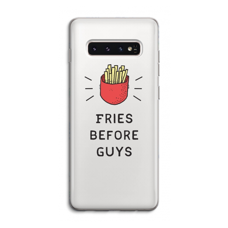 Fries before guys: Samsung Galaxy S10 4G Transparant Hoesje