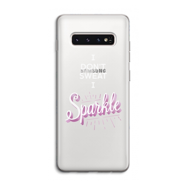 Sparkle quote: Samsung Galaxy S10 4G Transparant Hoesje