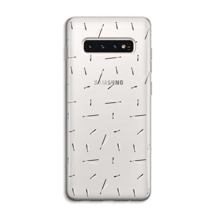 Hipster stripes: Samsung Galaxy S10 4G Transparant Hoesje