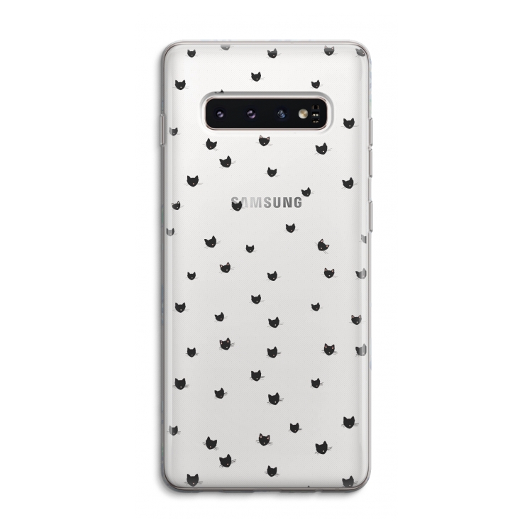 Kleine kattenkopjes: Samsung Galaxy S10 4G Transparant Hoesje