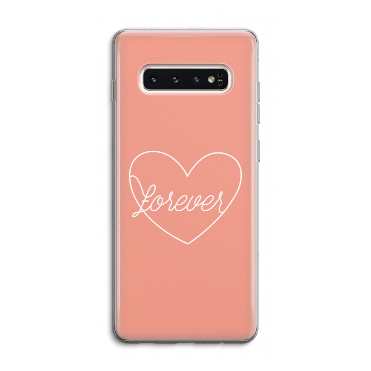 Forever heart: Samsung Galaxy S10 4G Transparant Hoesje