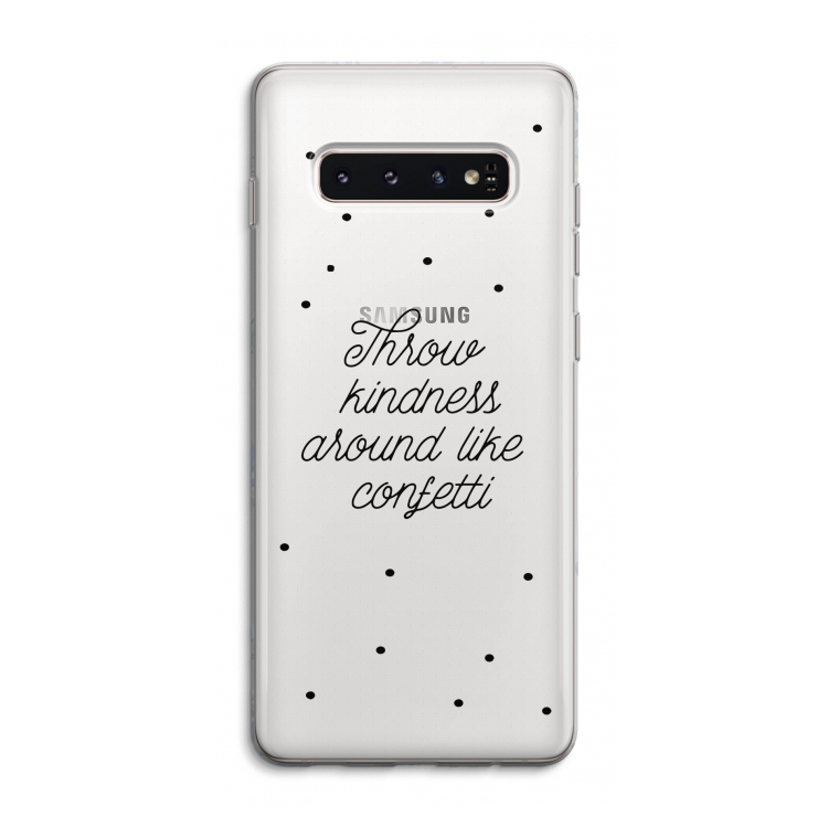 Confetti: Samsung Galaxy S10 4G Transparant Hoesje