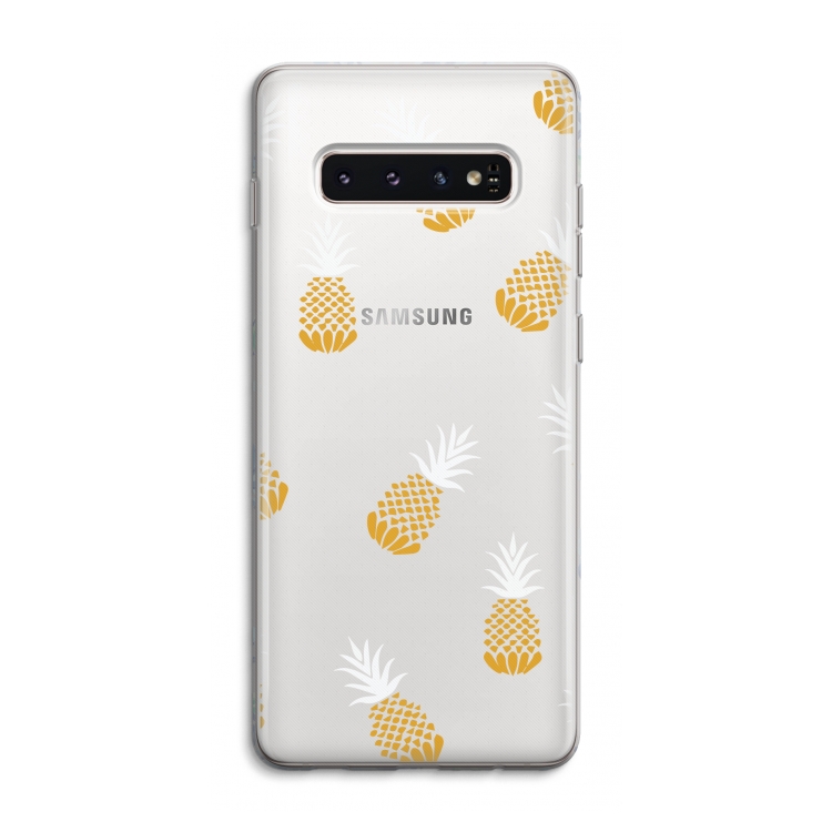 Ananasjes: Samsung Galaxy S10 4G Transparant Hoesje