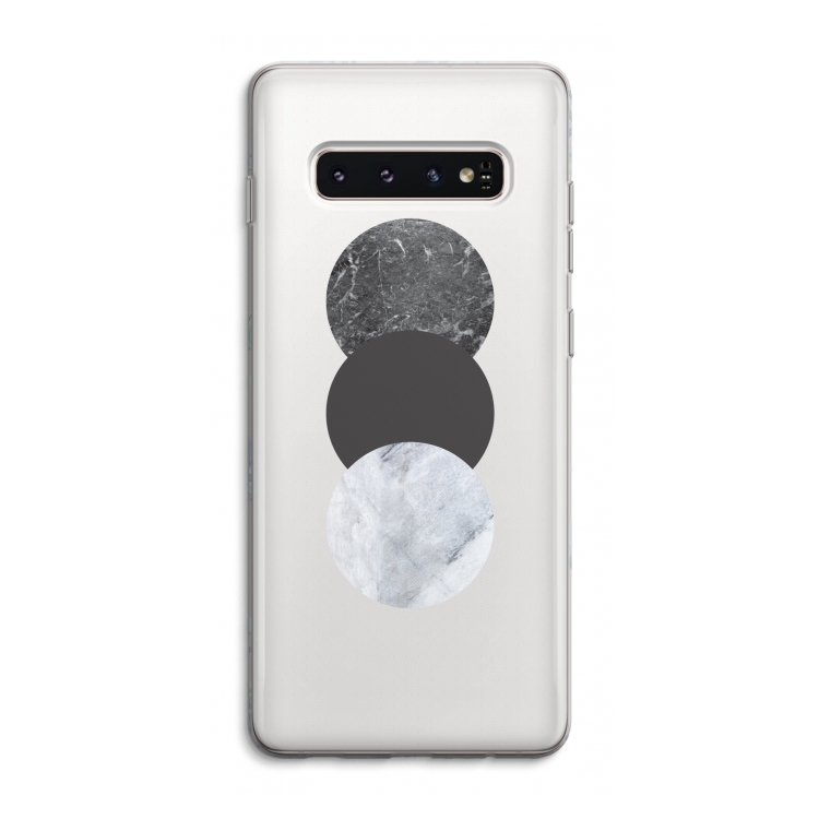 Marmeren cirkels: Samsung Galaxy S10 4G Transparant Hoesje
