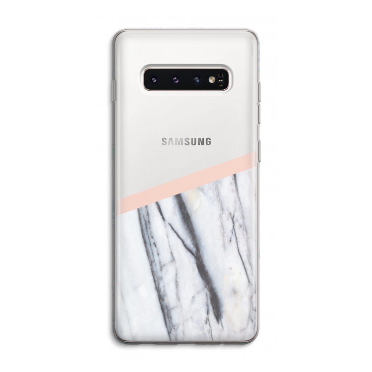 A touch of peach: Samsung Galaxy S10 4G Transparant Hoesje