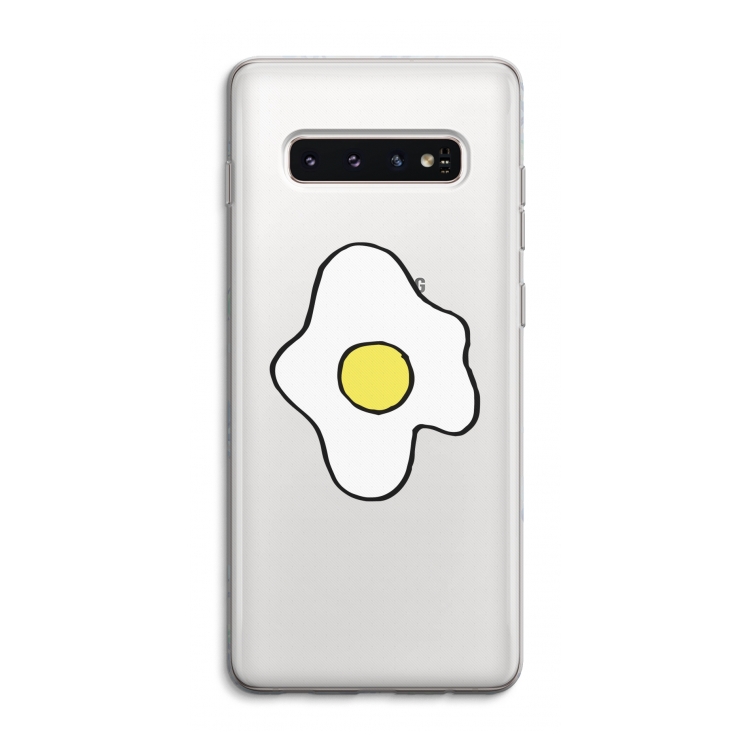 Spiegelei: Samsung Galaxy S10 4G Transparant Hoesje