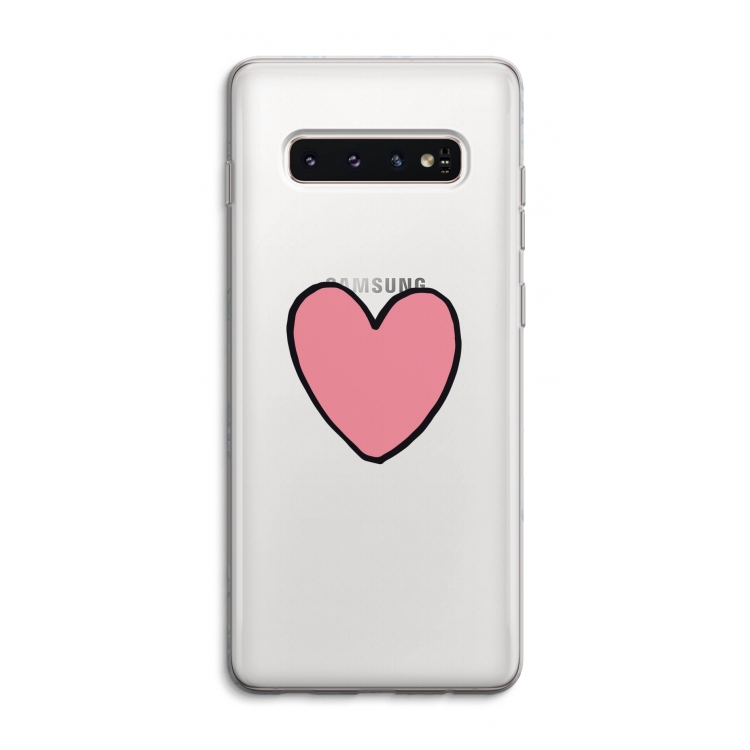 Hartje: Samsung Galaxy S10 4G Transparant Hoesje
