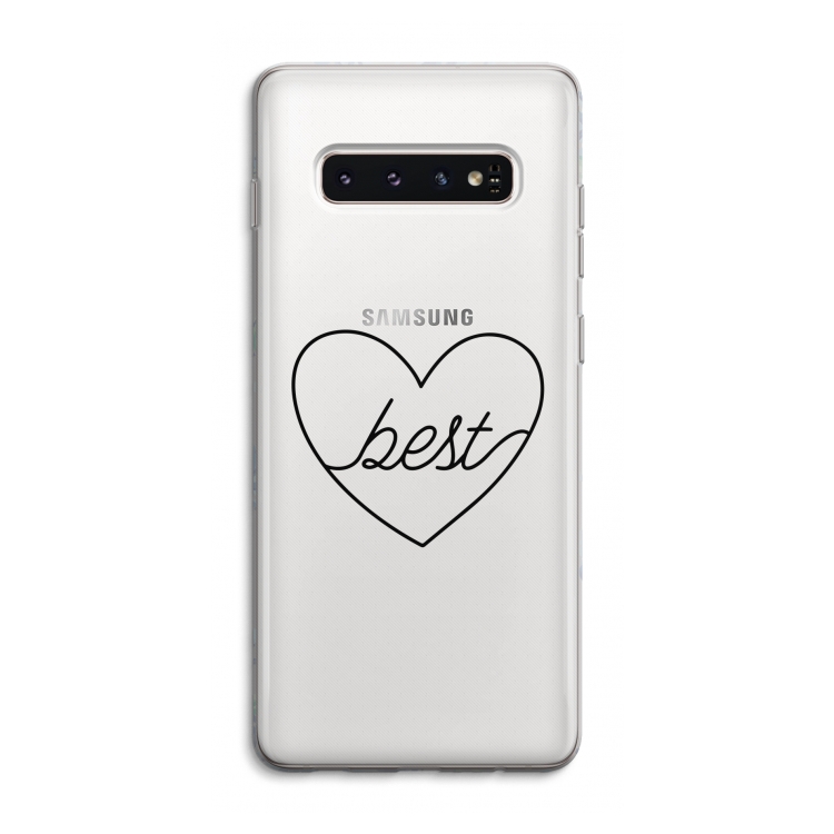 Best heart black: Samsung Galaxy S10 4G Transparant Hoesje