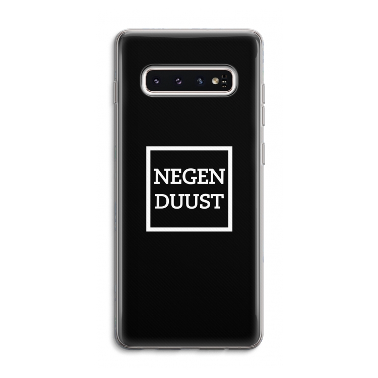 Negenduust black: Samsung Galaxy S10 4G Transparant Hoesje