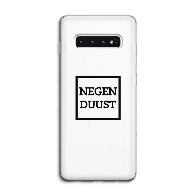 Negenduust vierkant: Samsung Galaxy S10 4G Transparant Hoesje