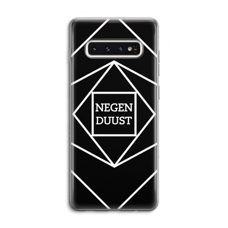 Negenduust geometrisch: Samsung Galaxy S10 4G Transparant Hoesje