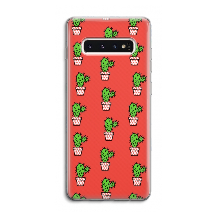 Mini cactus: Samsung Galaxy S10 4G Transparant Hoesje
