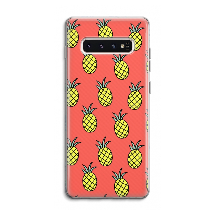 Ananas: Samsung Galaxy S10 4G Transparant Hoesje