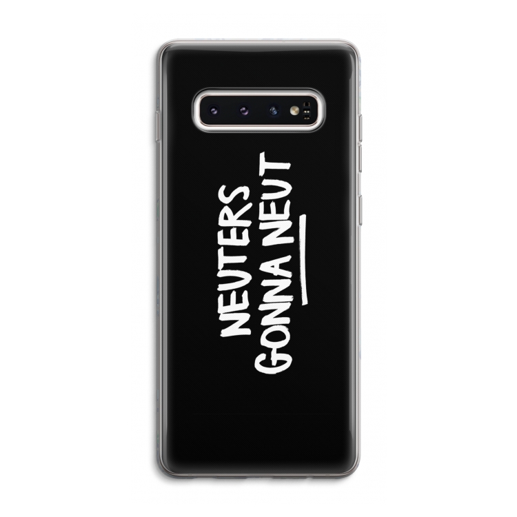 Neuters (zwart): Samsung Galaxy S10 4G Transparant Hoesje