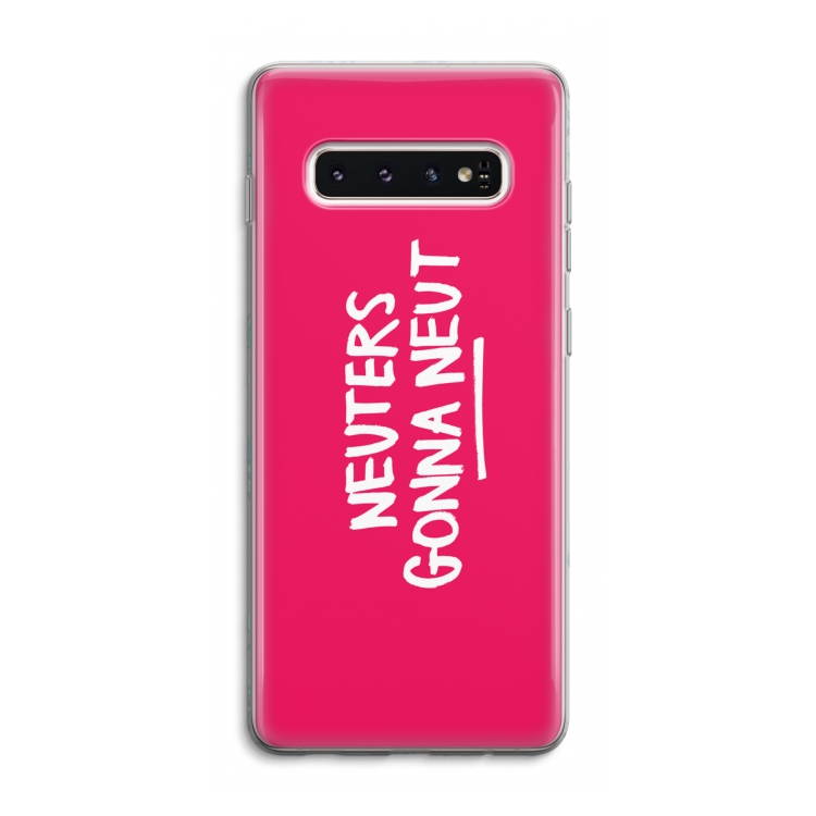 Neuters (roze): Samsung Galaxy S10 4G Transparant Hoesje