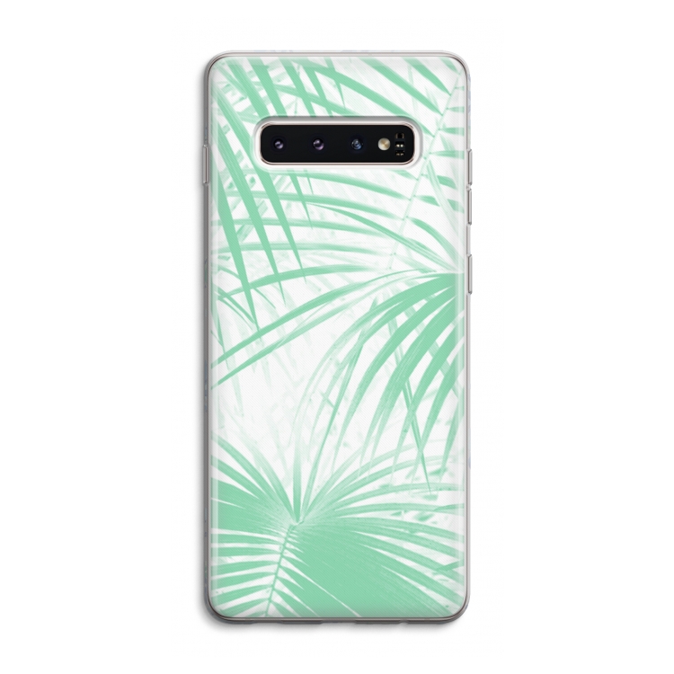 Palmbladeren: Samsung Galaxy S10 4G Transparant Hoesje