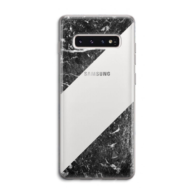 Zwart marmer: Samsung Galaxy S10 4G Transparant Hoesje