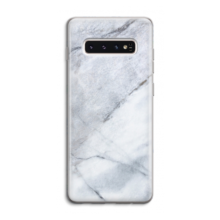 Witte marmer: Samsung Galaxy S10 4G Transparant Hoesje