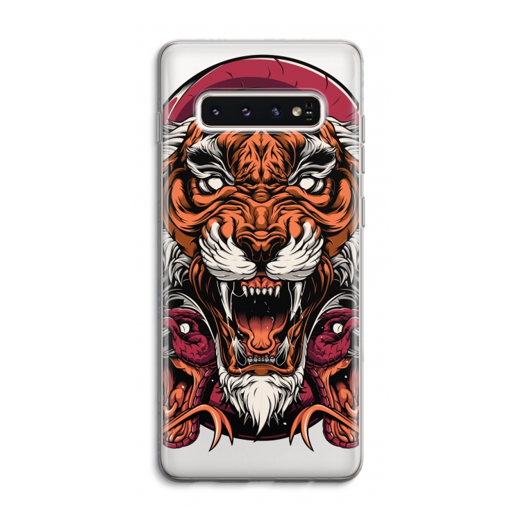 Tiger and Rattlesnakes: Samsung Galaxy S10 4G Transparant Hoesje