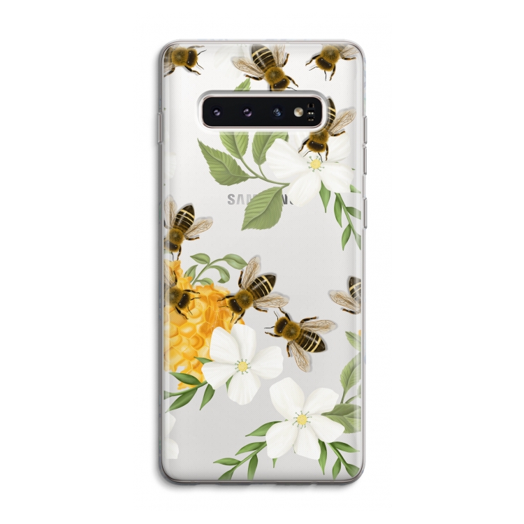 No flowers without bees: Samsung Galaxy S10 4G Transparant Hoesje