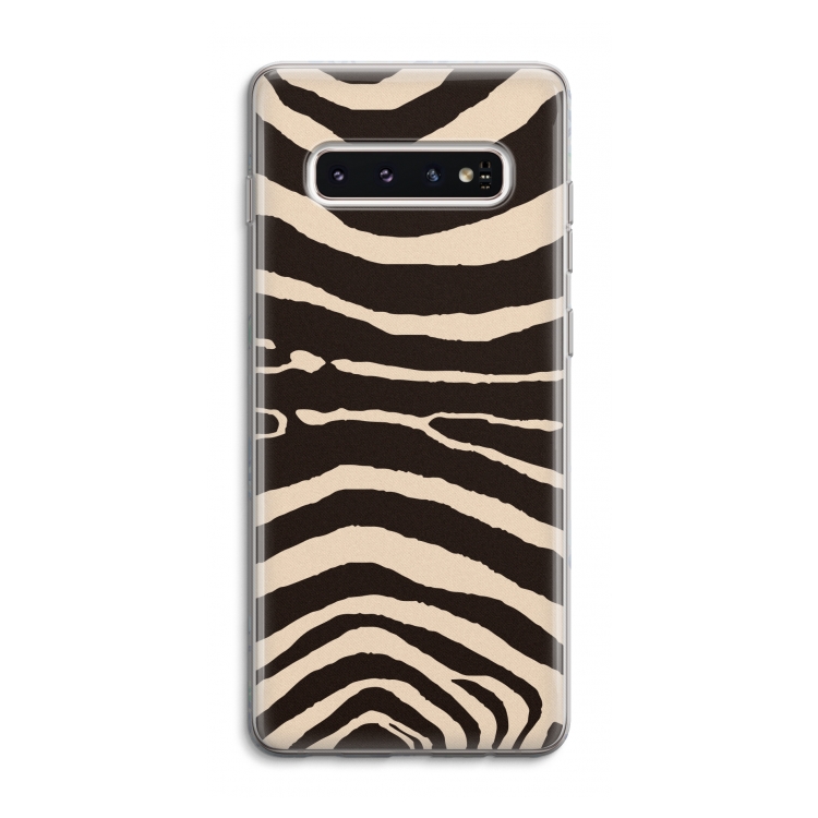 Arizona Zebra: Samsung Galaxy S10 4G Transparant Hoesje