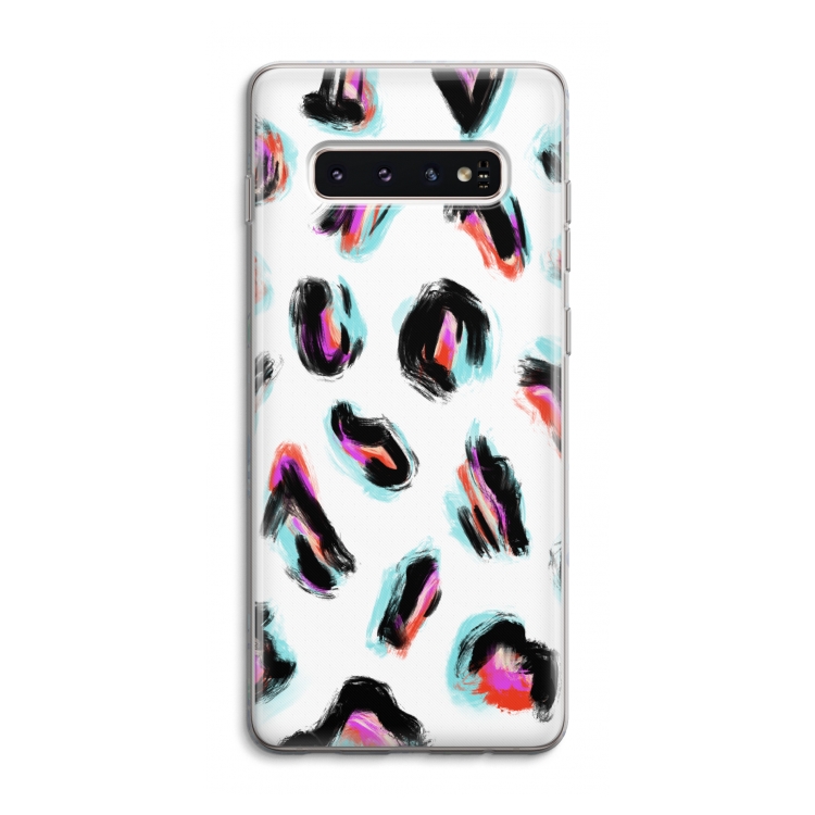 Cheetah color: Samsung Galaxy S10 4G Transparant Hoesje