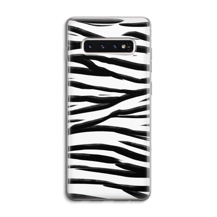Zebra pattern: Samsung Galaxy S10 4G Transparant Hoesje