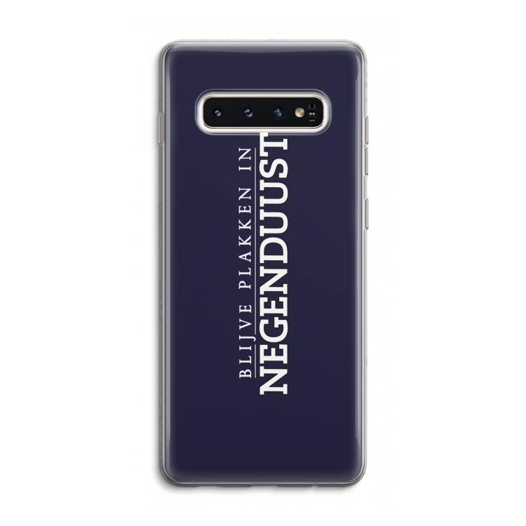 Blijve plakken in Negenduust: Samsung Galaxy S10 4G Transparant Hoesje