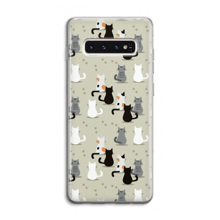 Katten: Samsung Galaxy S10 4G Transparant Hoesje