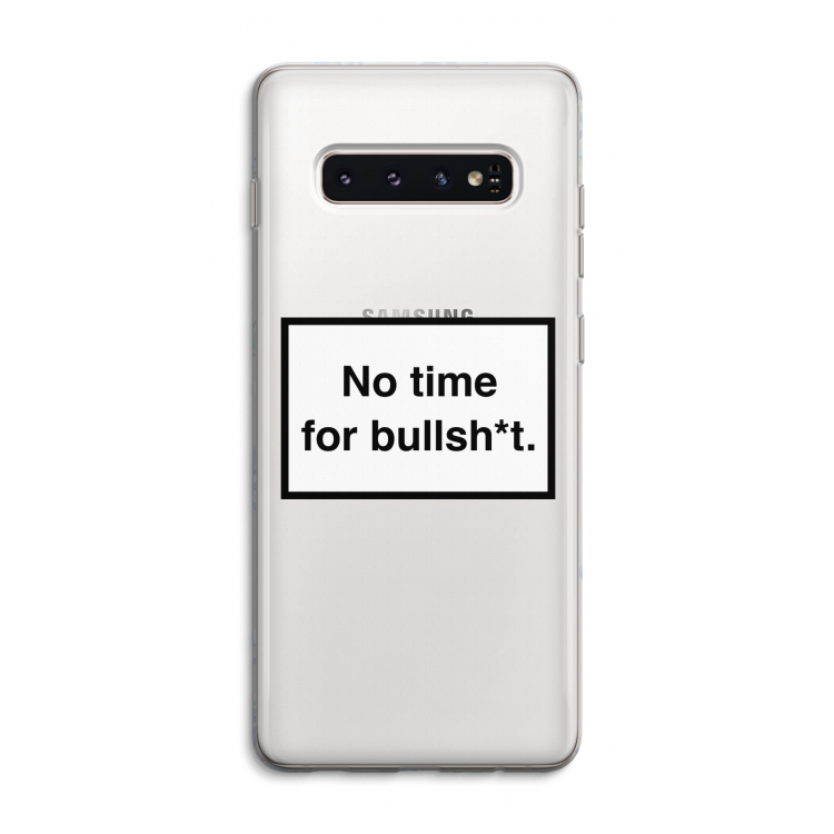 No time: Samsung Galaxy S10 4G Transparant Hoesje