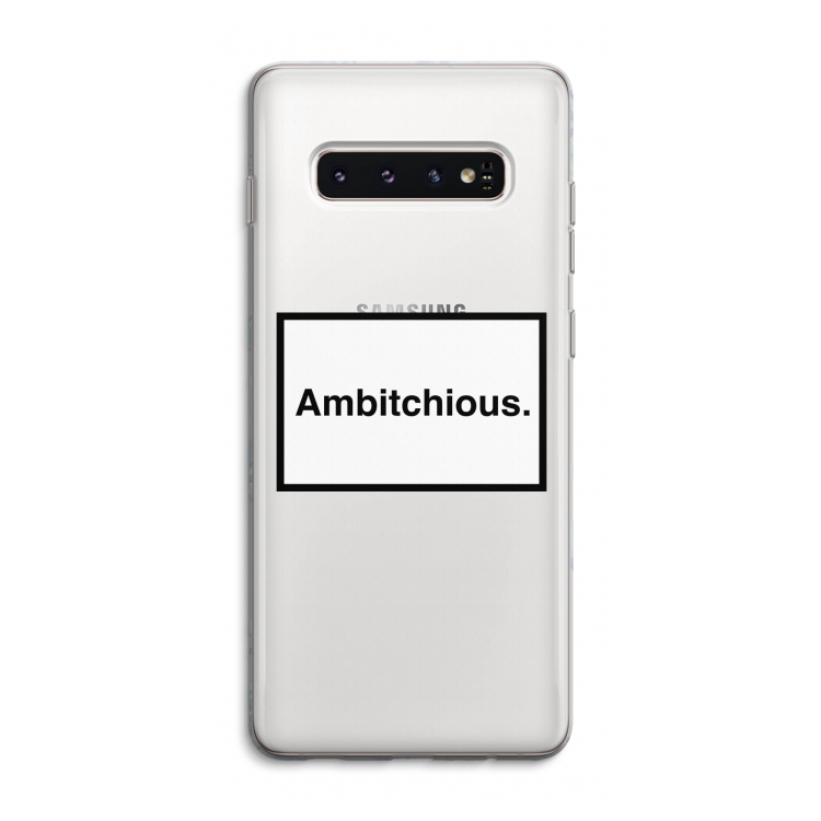 Ambitchious: Samsung Galaxy S10 4G Transparant Hoesje