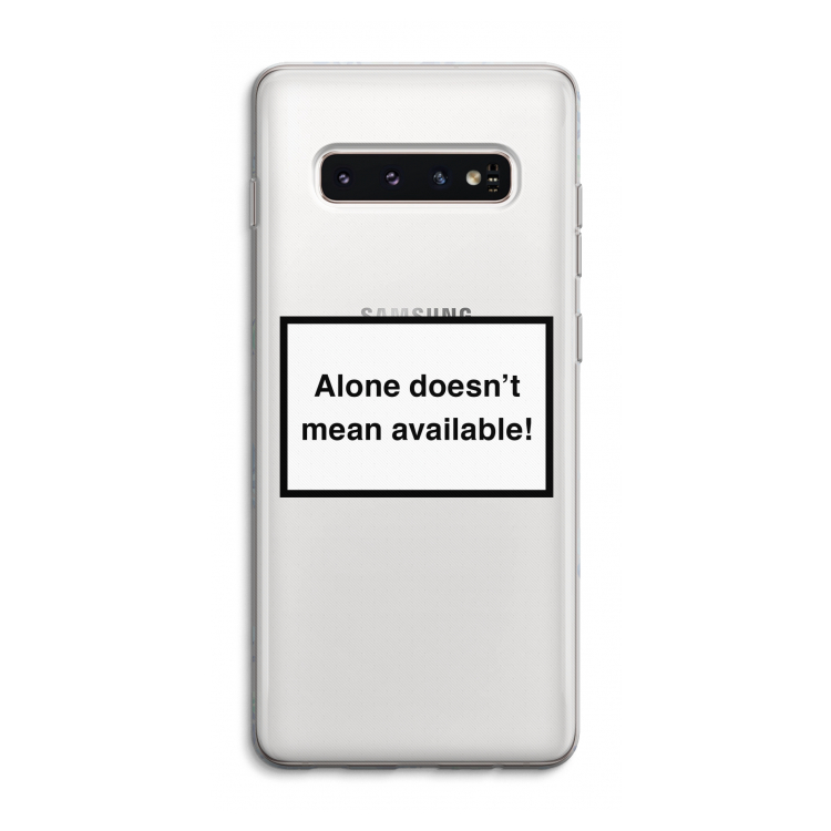 Alone: Samsung Galaxy S10 4G Transparant Hoesje