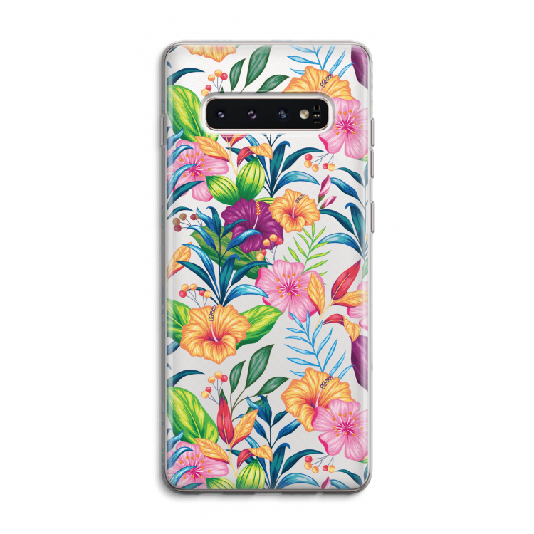 Tropisch 2: Samsung Galaxy S10 4G Transparant Hoesje