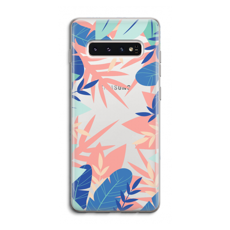 Tropisch: Samsung Galaxy S10 4G Transparant Hoesje