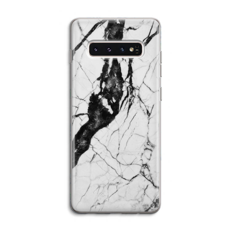Witte marmer 2: Samsung Galaxy S10 4G Transparant Hoesje