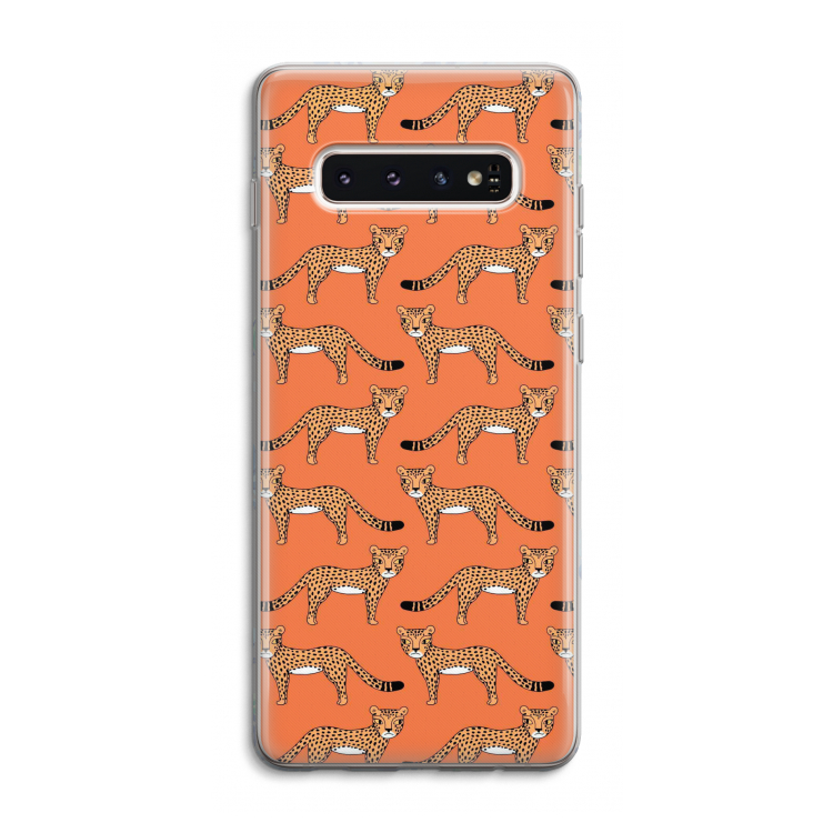 Cheetah: Samsung Galaxy S10 4G Transparant Hoesje
