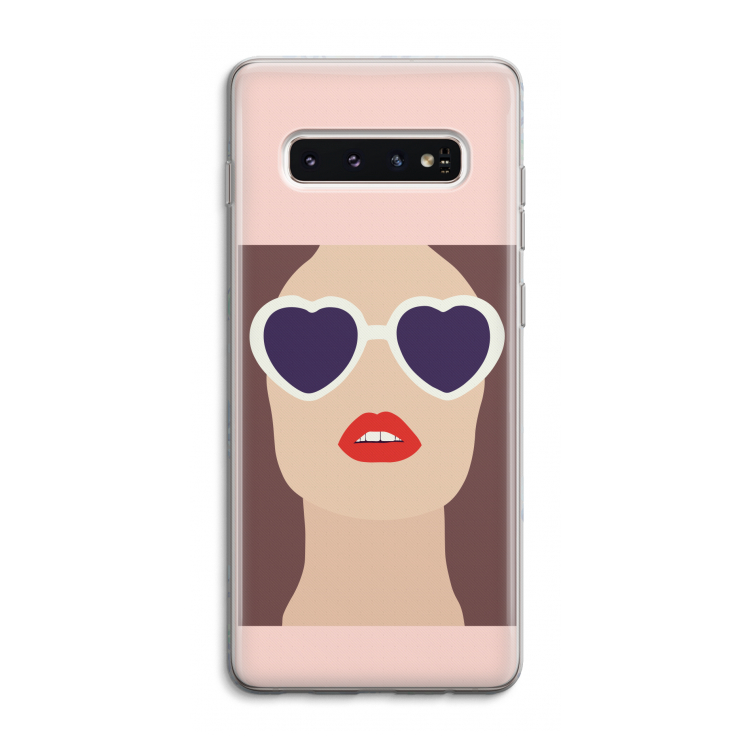 Red lips: Samsung Galaxy S10 4G Transparant Hoesje